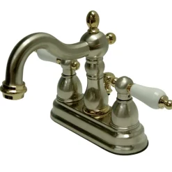 Kingston Brass Heritage 3-Hole 4-Inch Centerset Bathroom Faucet