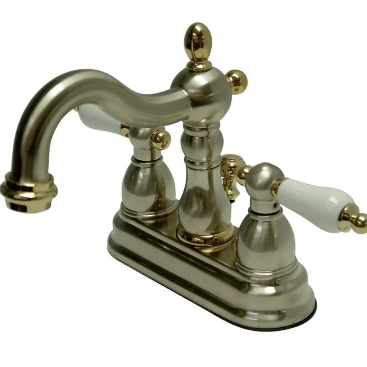 Kingston Brass Heritage 3-Hole 4-Inch Centerset Bathroom Faucet