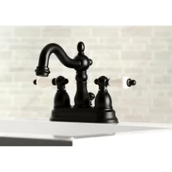 Kingston Brass Heritage 3-Hole 4-Inch Centerset Bathroom Faucet