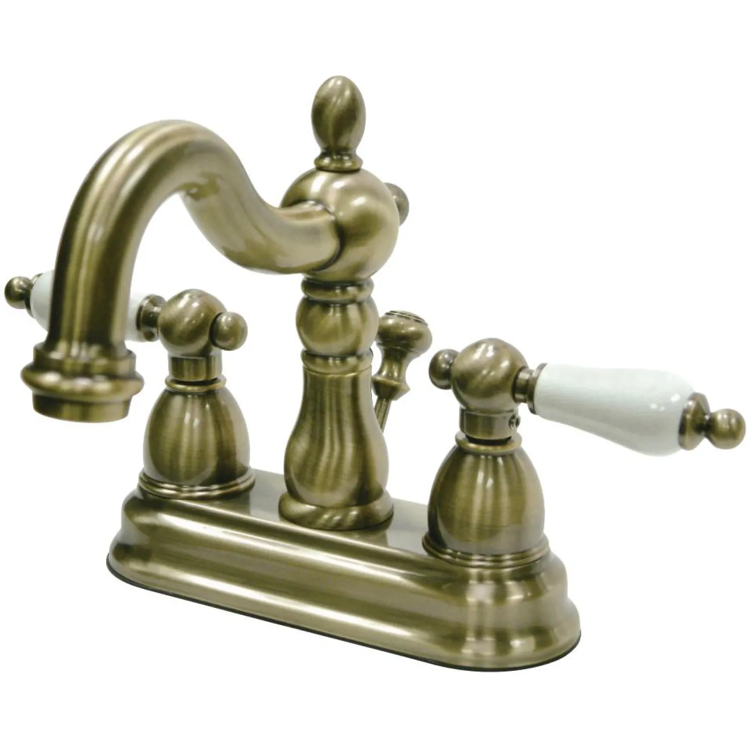 Kingston Brass Heritage 3-Hole 4-Inch Centerset Bathroom Faucet