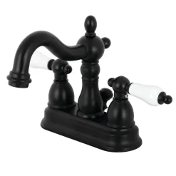 Kingston Brass Heritage 3-Hole 4-Inch Centerset Bathroom Faucet