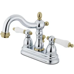 Kingston Brass Heritage 3-Hole 4-Inch Centerset Bathroom Faucet
