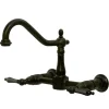 Kingston Brass Heritage 8-Inch Wall Mount Kitchen Faucet