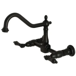 Kingston Brass Heritage 8-Inch Wall Mount Kitchen Faucet