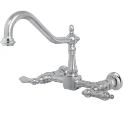 Kingston Brass Heritage 8-Inch Wall Mount Kitchen Faucet