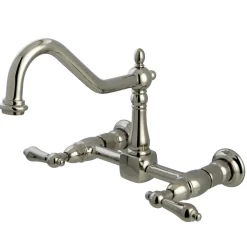 Kingston Brass Heritage 8-Inch Wall Mount Kitchen Faucet