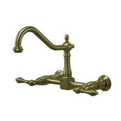 Kingston Brass Heritage 8-Inch Wall Mount Kitchen Faucet