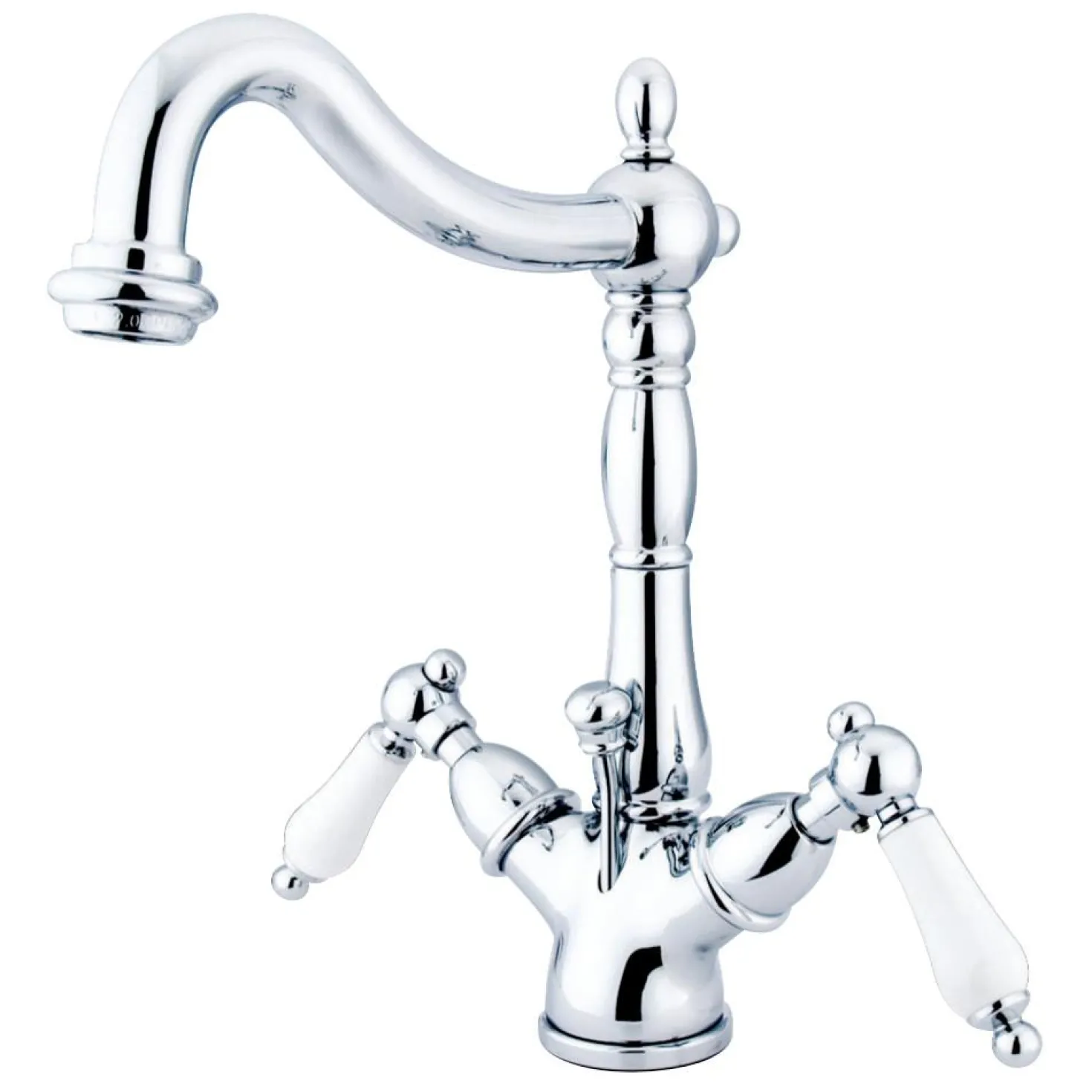 Kingston Brass Heritage 4-Inch Centerset Deck Mount Bathroom Faucet with Pop-Up Drain