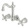 Kingston Brass Heritage 8-Inch Center Wall Mount Bathroom Faucet