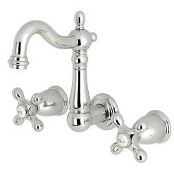 Kingston Brass Heritage 8-Inch Center Wall Mount Bathroom Faucet
