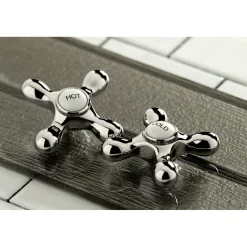 Kingston Brass Heritage 8-Inch Center Wall Mount Bathroom Faucet