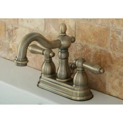 Kingston Brass Heritage 4-Inch Centerset 3-Hole Bathroom Faucet