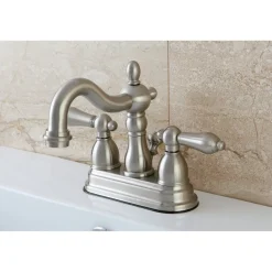 Kingston Brass Heritage 4-Inch Centerset 3-Hole Bathroom Faucet