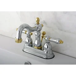 Kingston Brass Heritage 4-Inch Centerset 3-Hole Bathroom Faucet