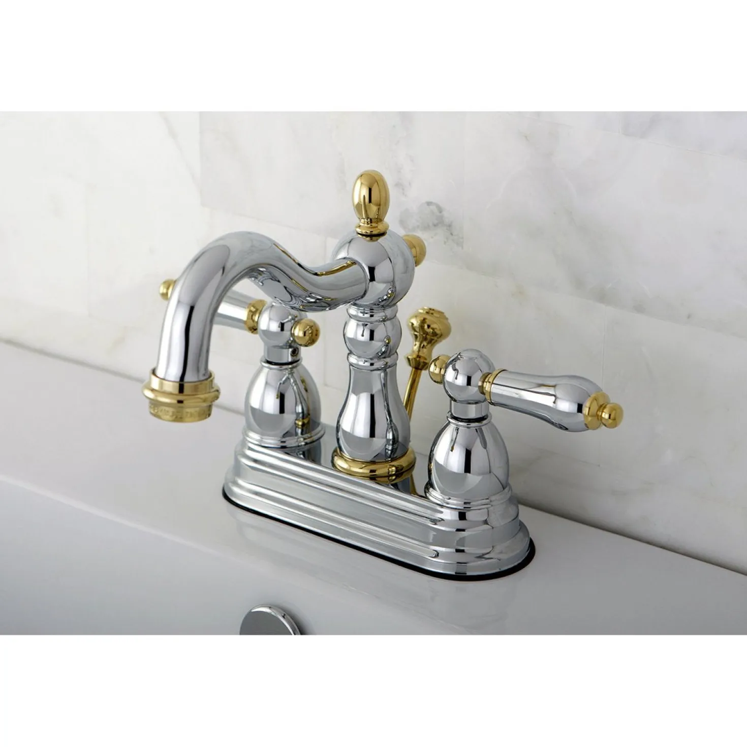 Kingston Brass Heritage 4-Inch Centerset 3-Hole Bathroom Faucet