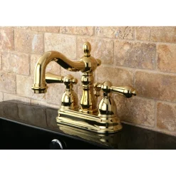 Kingston Brass Heritage 4-Inch Centerset 3-Hole Bathroom Faucet