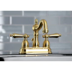 Kingston Brass Heritage 4-Inch Centerset 3-Hole Bathroom Faucet