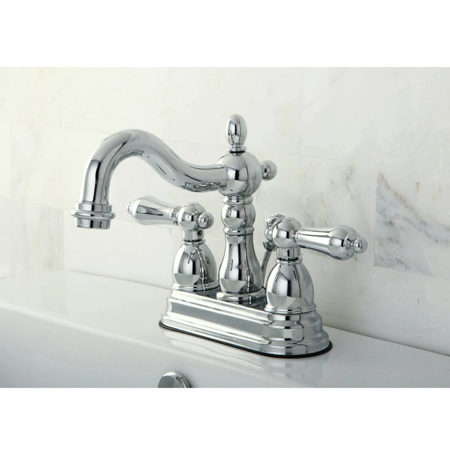 Kingston Brass Heritage 4-Inch Centerset 3-Hole Bathroom Faucet