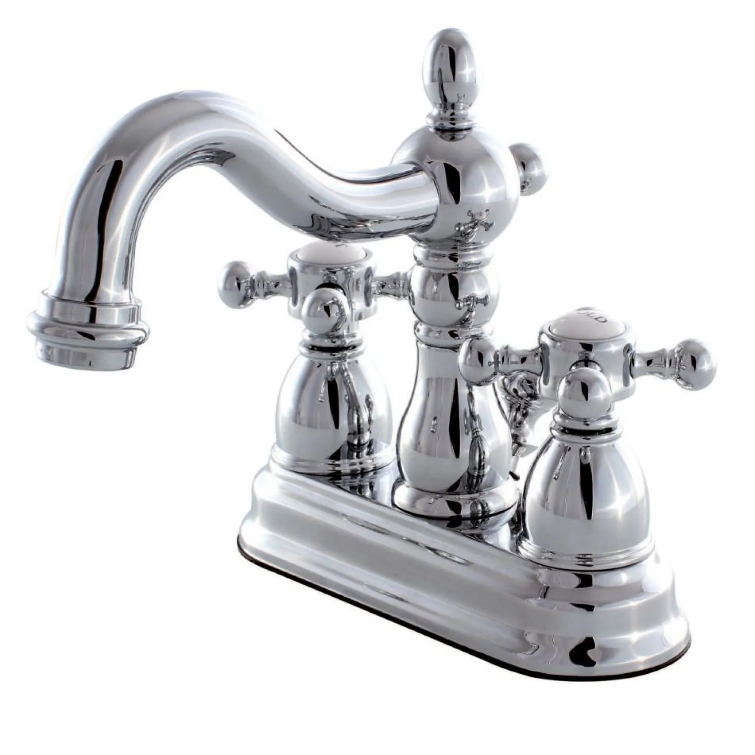 Kingston Brass Heritage 4-Inch Centerset Deck Mount Bathroom Faucet