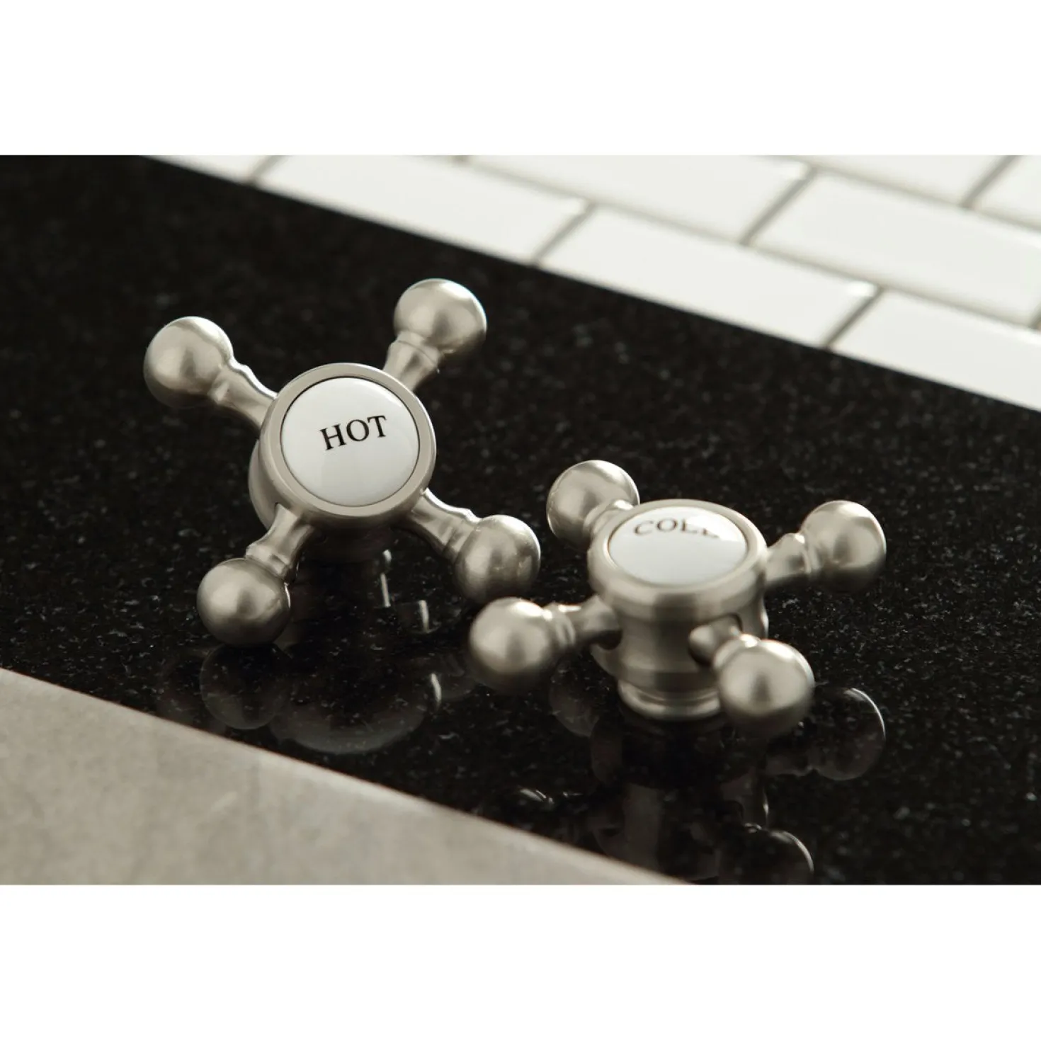 Kingston Brass Heritage 4-Inch Centerset Deck Mount Bathroom Faucet