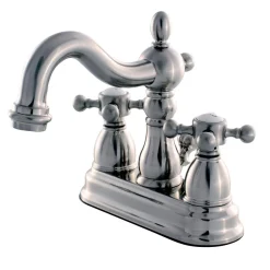 Kingston Brass Heritage 4-Inch Centerset Deck Mount Bathroom Faucet