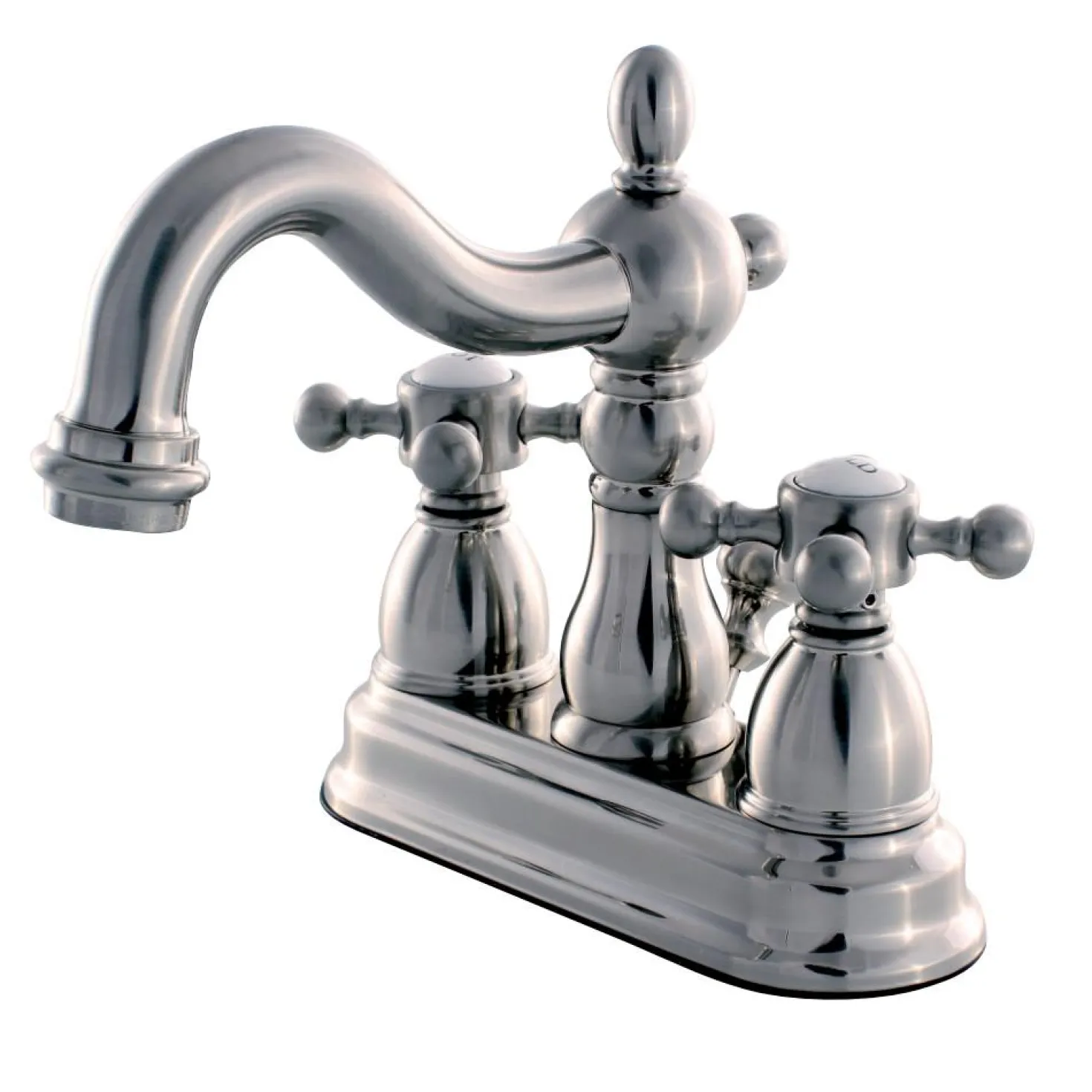 Kingston Brass Heritage 4-Inch Centerset Deck Mount Bathroom Faucet