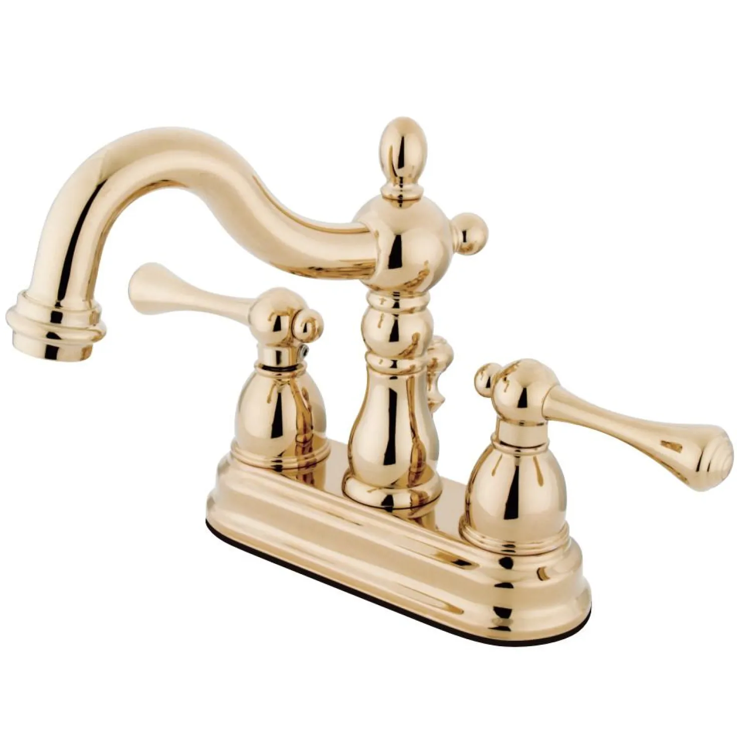 Kingston Brass Heritage 4-Inch Centerset Bathroom Faucet with Brass Pop-Up Drain
