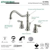 Kingston Brass Heritage 8-Inch Widespread Bathroom Faucet with Brass Pop-Up