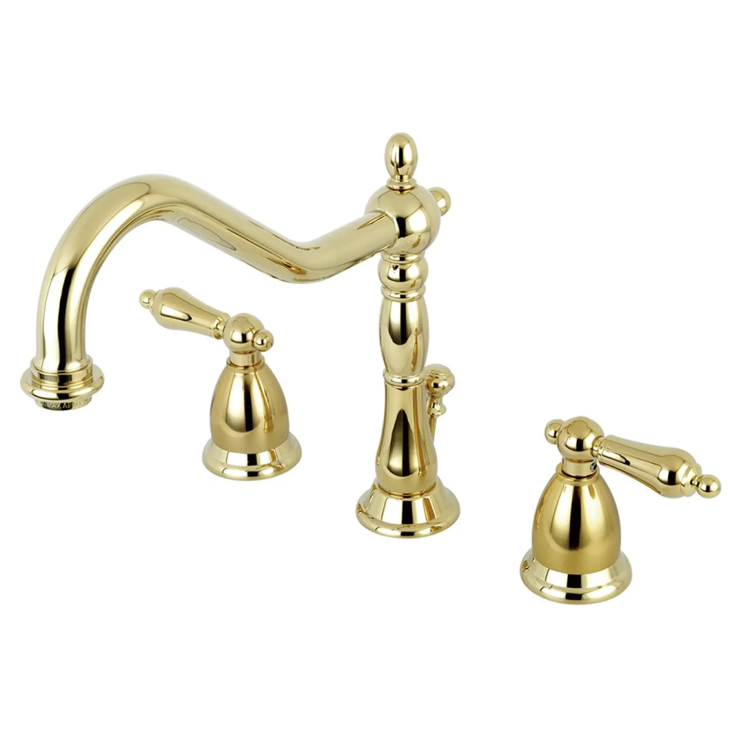 Kingston Brass Heritage 8-Inch Widespread Bathroom Faucet with Brass Pop-Up