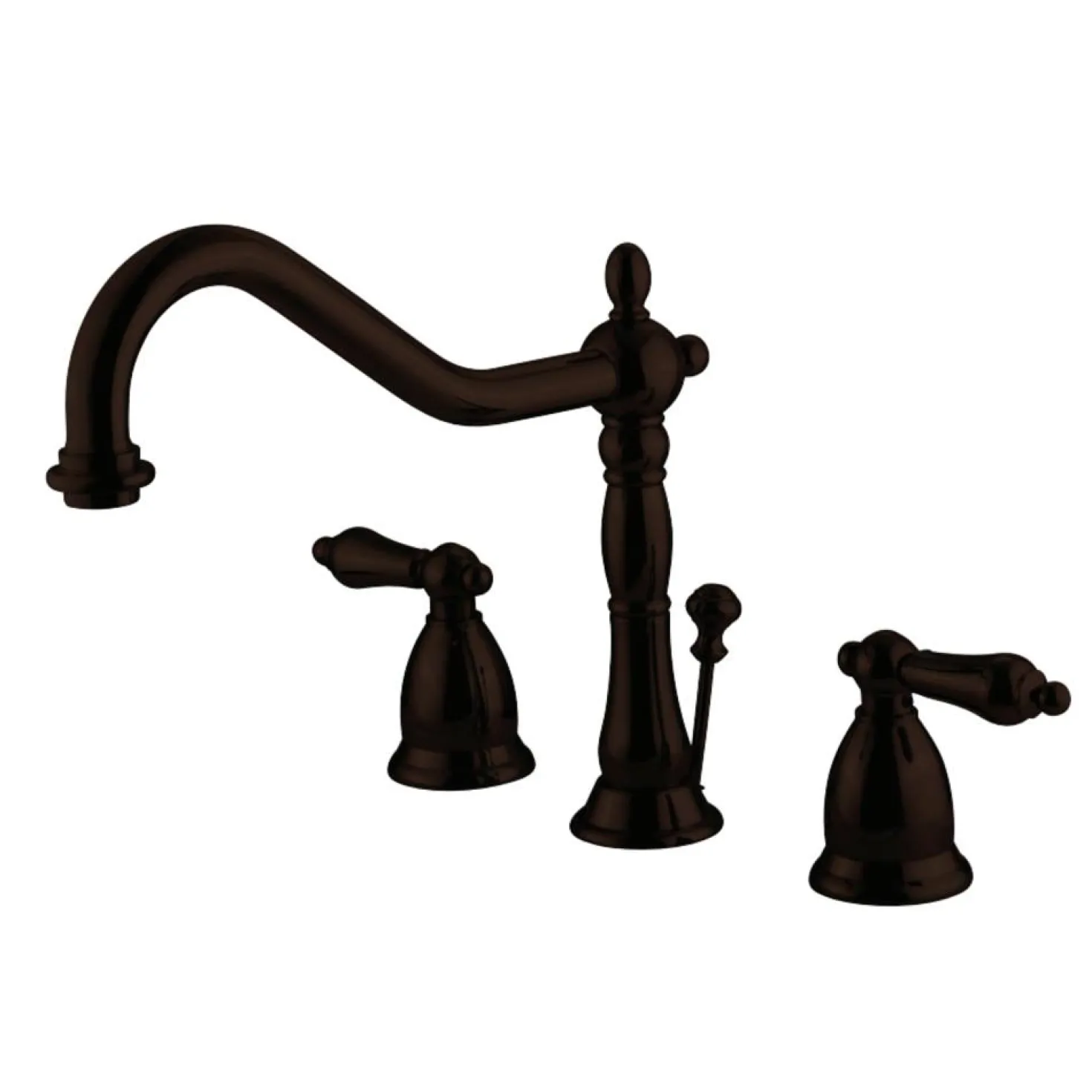 Kingston Brass Heritage 8-Inch Widespread Bathroom Faucet with Brass Pop-Up