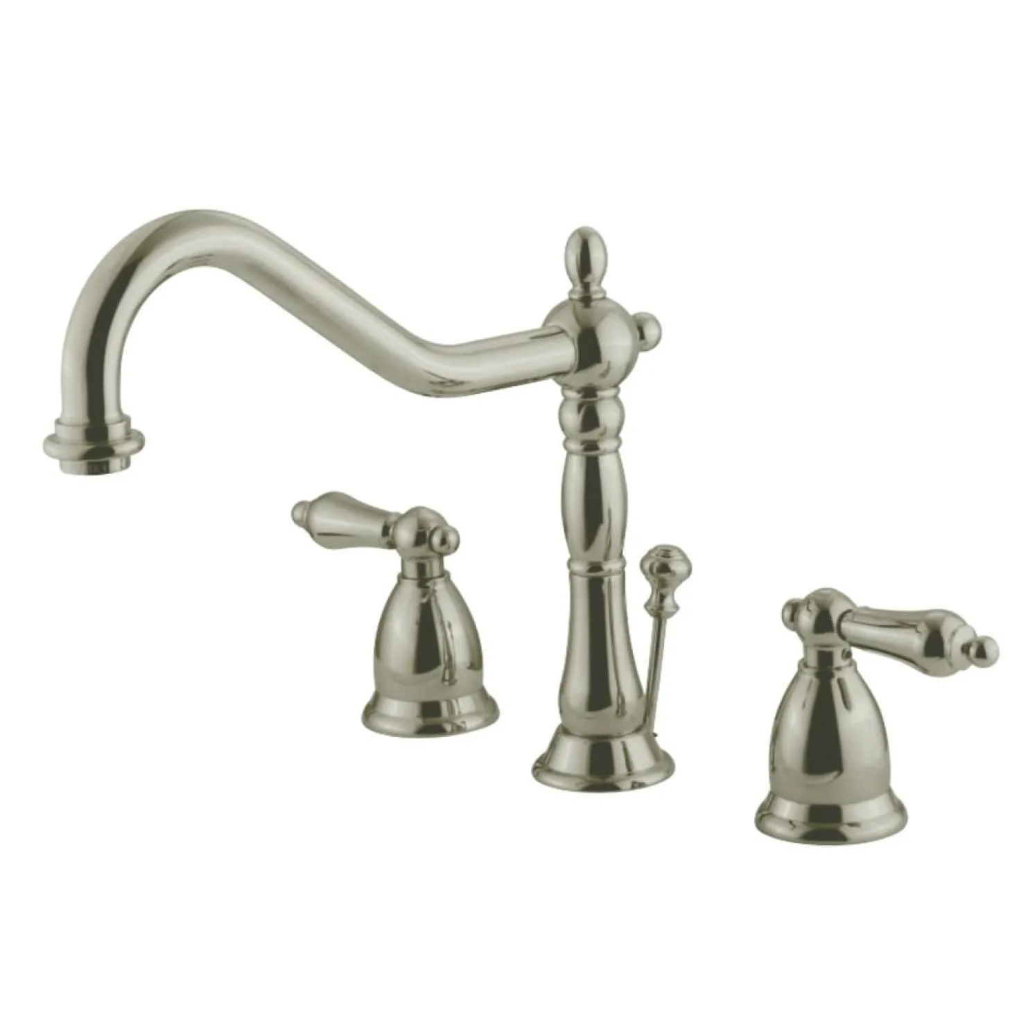Kingston Brass Heritage 8-Inch Widespread Bathroom Faucet with Brass Pop-Up
