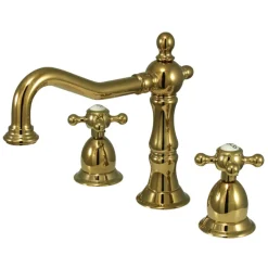 Kingston Brass Heritage 8-Inch Widespread Cross-Handle Bathroom Faucet