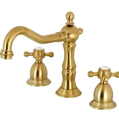 Kingston Brass Heritage 8-Inch Widespread Cross-Handle Bathroom Faucet