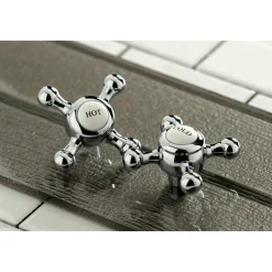 Kingston Brass Heritage 8-Inch Widespread Cross-Handle Bathroom Faucet