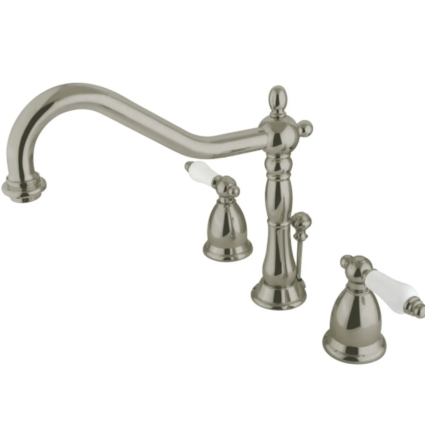 Kingston Brass Heritage 8-Inch Widespread Lever-Handle Bathroom Faucet