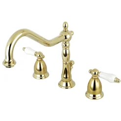 Kingston Brass Heritage 8-Inch Widespread Lever-Handle Bathroom Faucet
