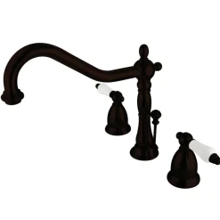 Kingston Brass Heritage 8-Inch Widespread Lever-Handle Bathroom Faucet