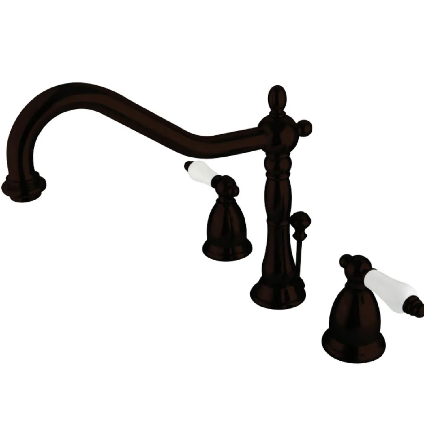 Kingston Brass Heritage 8-Inch Widespread Lever-Handle Bathroom Faucet
