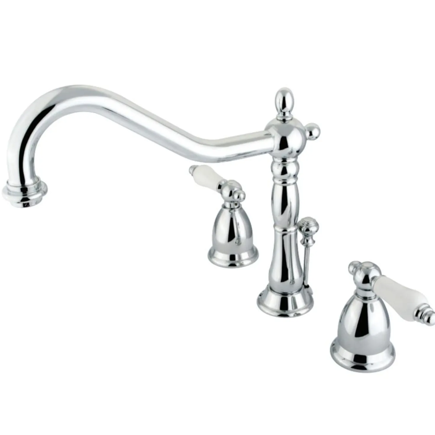 Kingston Brass Heritage 8-Inch Widespread Lever-Handle Bathroom Faucet