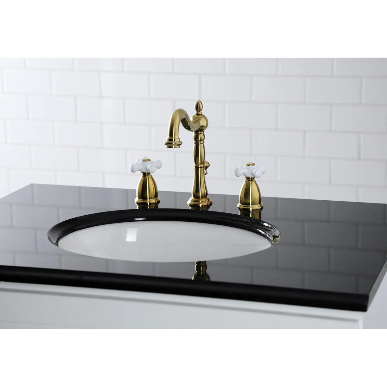 Kingston Brass Heritage 8-Inch Widespread 3-Hole Bathroom Faucet