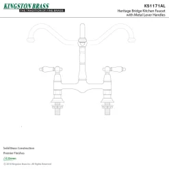 Kingston Brass Heritage Kitchen Bridge Faucet