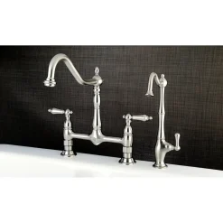 Kingston Brass Heritage Kitchen Bridge Faucet