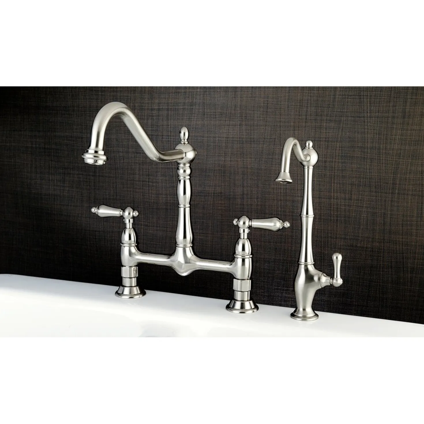 Kingston Brass Heritage Kitchen Bridge Faucet