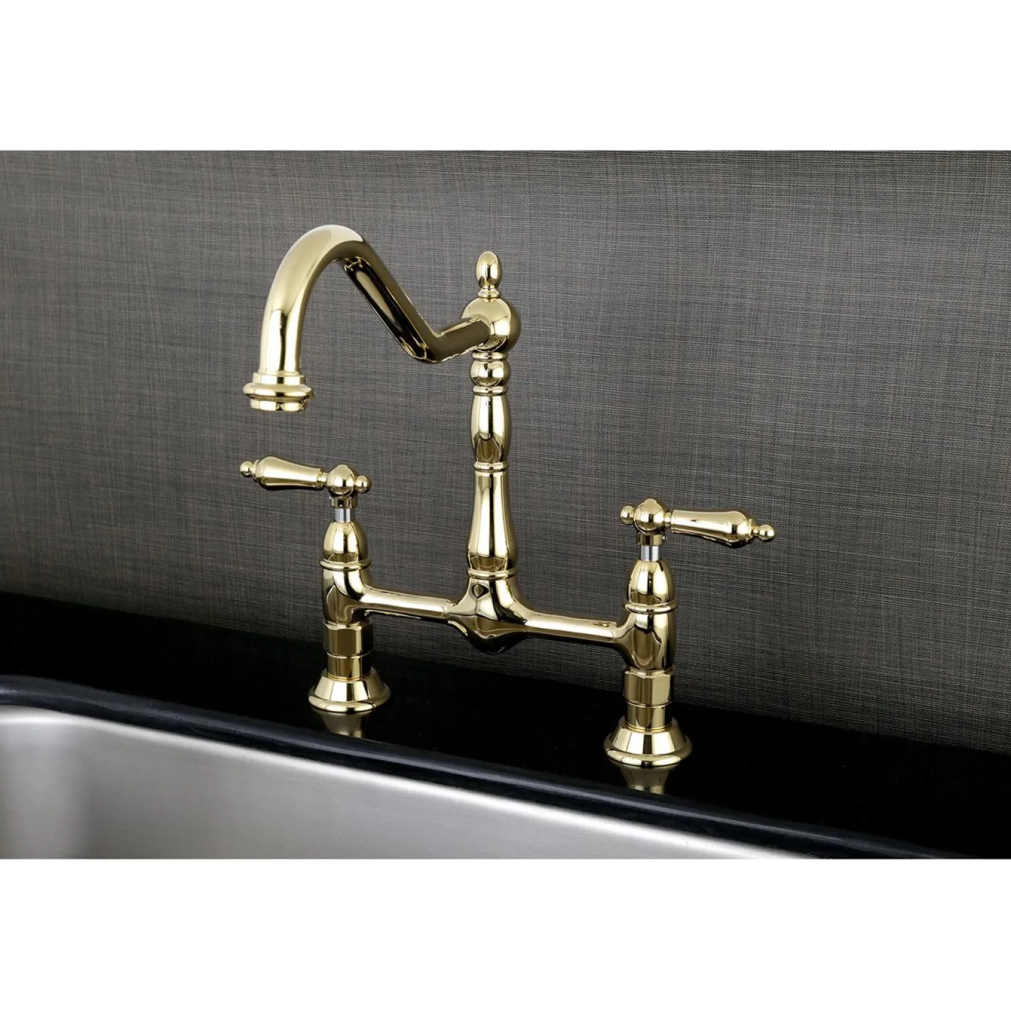 Kingston Brass Heritage Kitchen Bridge Faucet