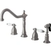Kingston Brass Heritage Lever-Handle Widespread Kitchen Faucet