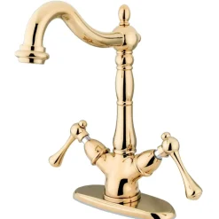 Kingston Brass Heritage Lever-Handle Vessel Sink Faucet