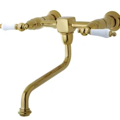 Kingston Brass Heritage Lever Handle Wall Mount Bathroom Faucet