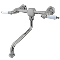 Kingston Brass Heritage Lever Handle Wall Mount Bathroom Faucet