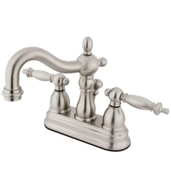 Kingston Brass Heritage Lever-Handle 4-Inch Centerset Bathroom Faucet