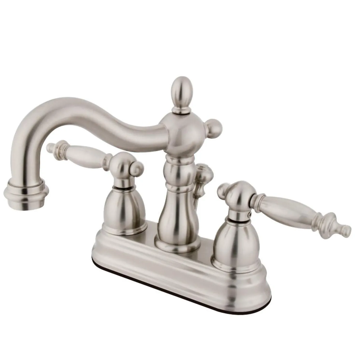 Kingston Brass Heritage Lever-Handle 4-Inch Centerset Bathroom Faucet